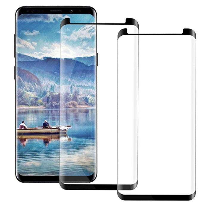 [2 Pack] S9Plus Screen Protector, [Anti-Scratch] [High Definition] [Bubble Free] [Anti-Fingerprint] S9 Plus Tempered Glass Screen Protector Compatible with Samsung Galaxy S9 Plus