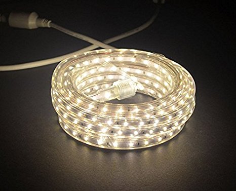 CBConcept UL Listed, 3.3 Feet, Super Bright 900 Lumen, 4000K Soft White, Dimmable, 120V AC Flexible Flat LED Strip Rope Light, Waterproof IP65, Accessories Included, Size: 0.57" WidthX0.33" Thickness
