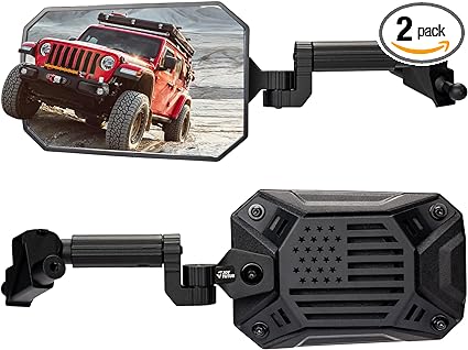 JOYTUTUS Mirrors Doors Off Compatible with Wrangler JL/JLU 2018-2023 & Gladiator JT, JL Side Mirrors with Ball Adapter,Wider View No Vibrate & Wobble (NOT FIT 2024 Wrangler)