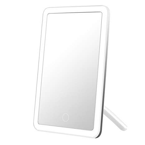 LE LED Lighted Vanity Mirror, USB Rechargeable Makeup Mirror with Touch Screen Dimming, Portable Cosmetic Mirror