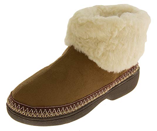 New Ladies Warm Lined Outdoor Sole Slipper Boots Slippers Boot Size 3 4 5 6 7 8