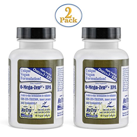 Nutru Omega Zen 3 Vegan – 300 mg DHA - 150 mg EPA, 80 Softgels