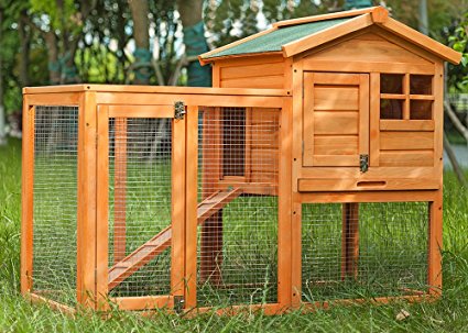 Wooden Rabbit/Guinea Pig Hutch Pet House Bunny Hutch House Chicken Coops Cages Rabbit Cage PURLOVE®