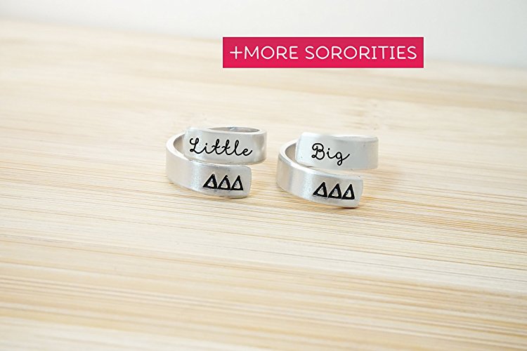 Big Little Sorority Hand Stamped Sorority Rings | Official Licensed Product