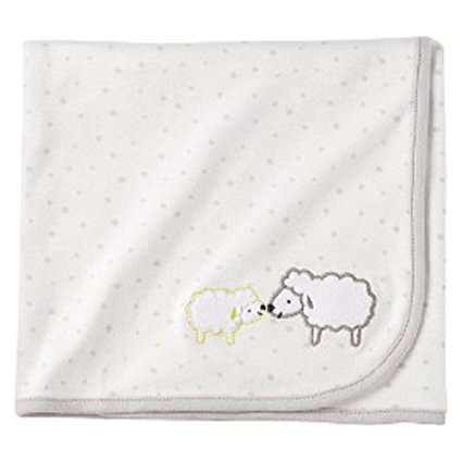 Carter's Just One You Baby 2-ply Reversible Reciving Blanket Grey