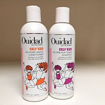Ouidad KRLY KIDS No Time for Tears Shampoo & No More Knots Conditioner 8.5oz DUO SET