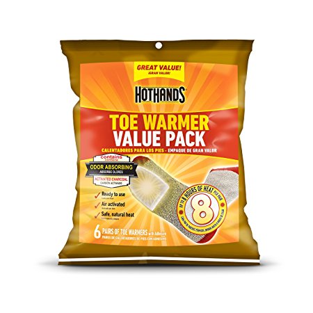 HotHands Adhesive Toe Warmer 6 pair Value Pack