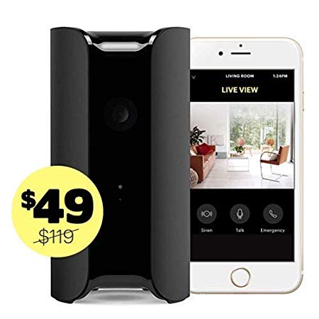 Canary View Indoor 1080p HD Security Camera with Wide-angle Lens, Motion/Person Alerts, Works with Alexa, Pets/Elder/Baby Monitoring, Award-winning Design