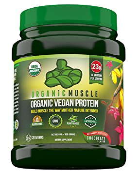 Organic Vegan Protein Powder - Natural Chocolate Flavor W/ 23g of Protein – 100% Organic Plant Based Protein blend with Hemp Protein, Rice Protein, Sacha Inchi Protein, Chia Seed, & More -25 Servings