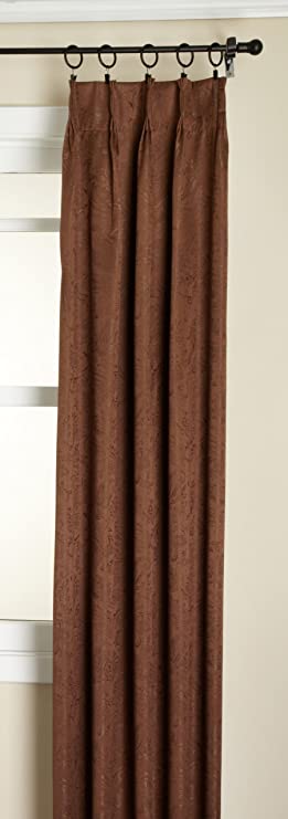 Stylemaster Gabrielle Pinch Pleated Foam Back Patio Panel, Chocolate, 96 by 84-Inch