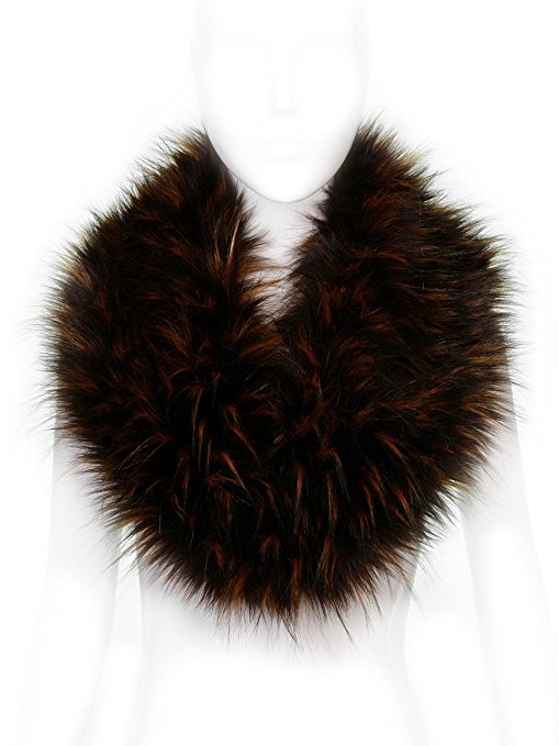 Futrzane Women's Faux Fur Neck Scarf Wrap One Size