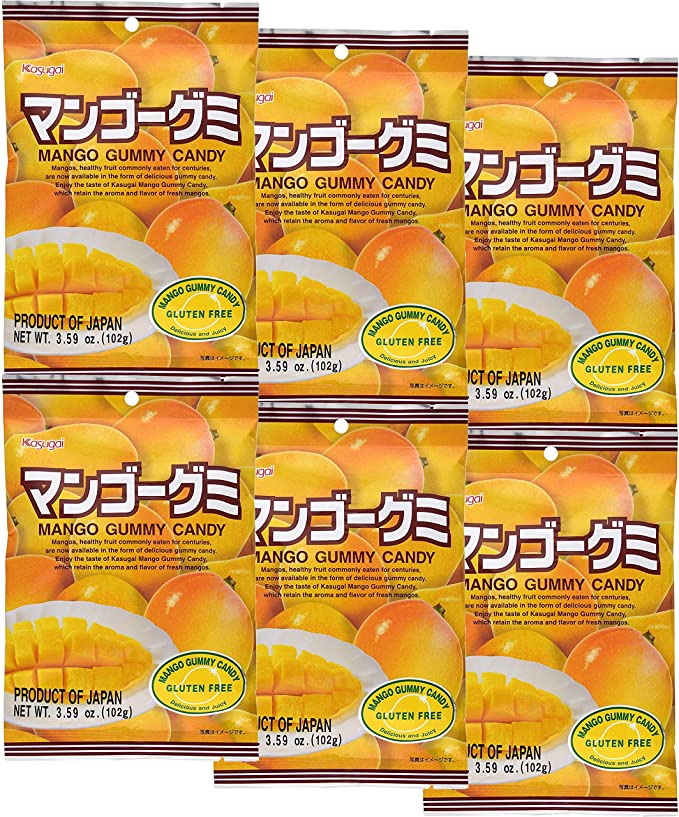 Gummy Candy (Mango) -3.59oz (Pack of 6)