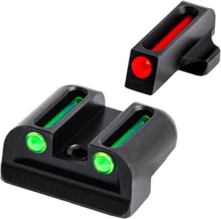 TRUGLO Fiber-Optic Front and Rear Handgun Sights for Sig Sauer Pistols, Sig #6 Front / #8 Rear Sets, Red/Green, One Size (TG131S2)