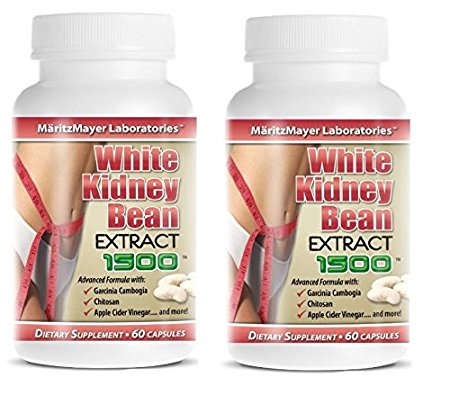 White Kidney Bean Extract w/ Garcinia Cambogia Weight Loss Fat Burner 1500mg 2 Bottles