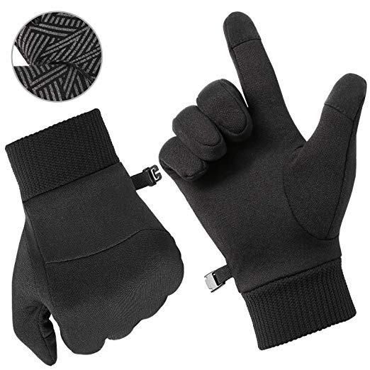 Andake Winter Running Gloves for Men Women Warm Touch Screen Gloves