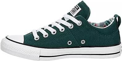 Converse Unisex Chuck Taylor All Star Madison Ox Canvas Sneaker - Lace up Closure Style - Dragon Scale/Dark Green