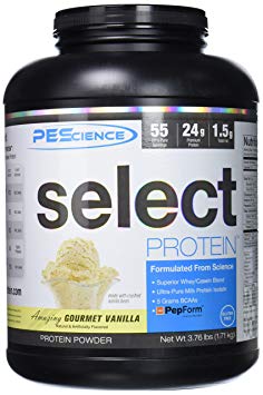 PEScience - Select Protein - Whey & Casein Protein Powder Supplement Blend - 55 Servings (Gourmet Vanilla)