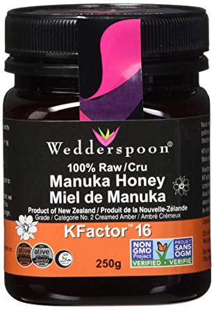 Wedderspoon 100% Raw Manuka Honey KFactor 16-250g