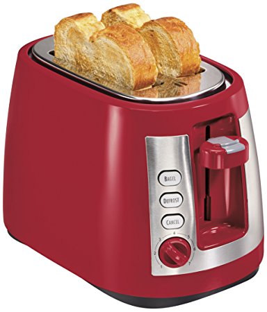 Hamilton Beach 22812 Ensemble Extra-Wide Slot 2-Slice Toaster, Red