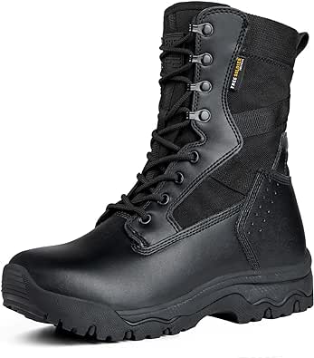 FREE SOLDIER Women’s Tactical Boots 8 Inches Lightweight Combat Boots Durable Military Work Outdoors Boots Desert Boots for Women