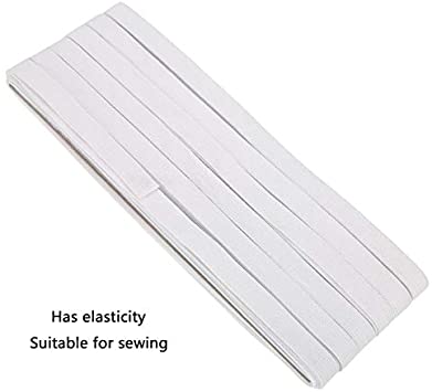 White Wide Sewing Elastic Knit Elastic Spool (1/2 Inch x 22 Yards)