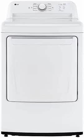 LG DLE6100W 7.3 Cu. Ft. White Front Load Smart Electric Dryer