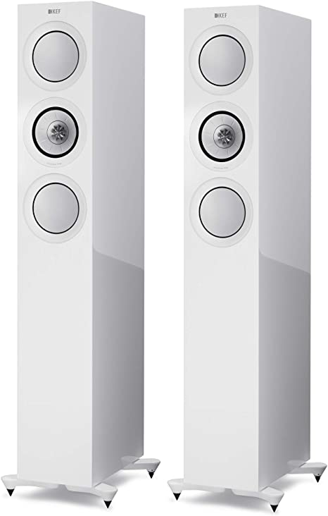 KEF R5 Floorstanding Speaker (Pair, Gloss White) (R5WH)