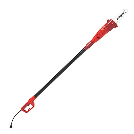 Sun Joe SWJ804E-RED 8-Inch 7.0 Amp Telescoping Electric Pole Saw, Red