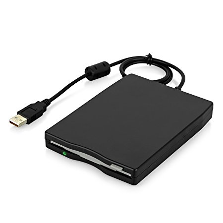USB Floppy Disk 3.5" USB External Floppy Disk Drive Portable 1.44 MB FDD for PC Windows 10/7/8 Windows XP/Vista/Mac(Black)