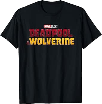 Marvel Studios Deadpool & Wolverine Official Movie Logo T-Shirt