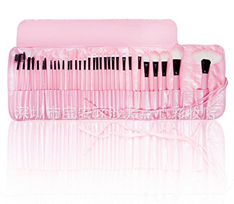 LyDia Professional 32pcs PINK Make Up Cosmetic Makeup Brushes Kit Set with Case