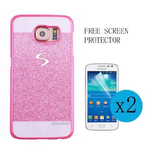 Galaxy s6, Beauty Luxury Diamond Hybrid Glitter Bling Hard Shiny Sparkling with Crystal Rhinestone Cover Case for Samsung Galaxy S6 G9200 (pink, Galaxy S6)