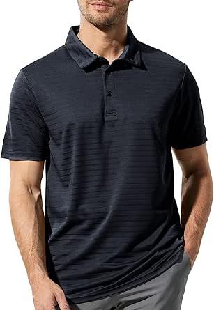 MIER Men's Quick Dry Polo Golf Shirts Short and Long Sleeve Polyester Casual Lightweight Shirts Soft Collared Shirts