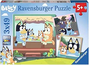 Ravensburger Bluey Toys - 3X 49 Piece Jigsaw Puzzles for Kids Age 5 Years Up - Gifts for Children