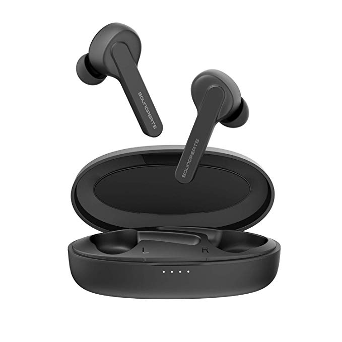 SoundPEATS TrueCapsule Wireless Earbuds TWS Bluetooth Earphones in-Ear Stereo Bluetooth 5.0 Earbuds Wireless Headphones with Upgraded Microphone (Smart Touch, IPX5, 24 Hours Playtime)