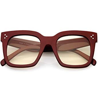 zeroUV - Retro Oversized Square Sunglasses for Women with Flat Lens 50mm