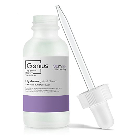GENIUS Pure Hyaluronic Acid Serum | The Smart Hyaluronic Acid Serum, Dynamic Natural Anti-Aging Serum Plumps and Hydrates Skin, Reduces Wrinkles, 1Fl Oz.