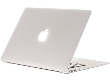 PowerMoxie - Retina 13-inch Rubberized Hard Case for MacBook Pro (with logo cutout) 13.3" with Retina Display A1502 / A1425 (NEWEST VERSION) Shell Cover (Clear)