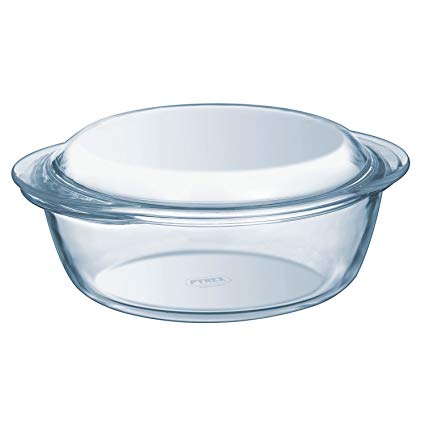 Pyrex 1 Litre Round Borosilicate Glass Casserole