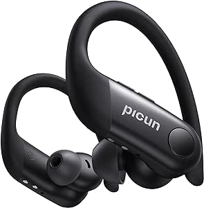 Picun A5 Active Noise Cancelling Wireless Earbuds, 160H Playback in Ear Headphones IPX5 Waterproof Bluetooth 5.3 Stereo Earphones with ENC Mics, Premium Deep Bass for Travel, Home, Office, Gym