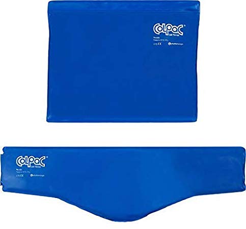 Chattanooga ColPac Reusable Gel Ice Pack - Standard (11"x14") & Neck (23") Bundle - Cold Therapy for Aches, Swelling, Bruises, Sprains, Inflammation - Blue (2 Pack Bundle)