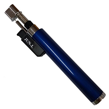 JUN-L Mini Jet Pencil Flame Torch Butane Gas Fuel Welding Soldering Lighter (Blue)
