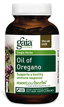 Gaia Herbs Oil of Oregano, Vegan Liquid Capsules, 120 Count - Immune and Intestinal Support for Healthy Digestive Flora