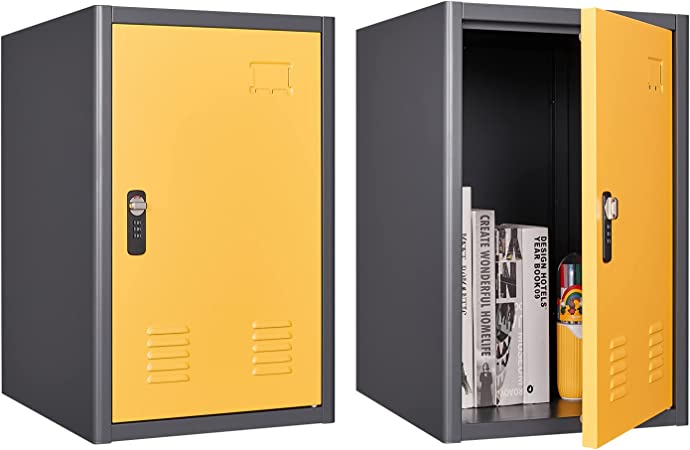 Locker Storage Cabinet,Lockable Storage Cabinet,Metal Locker Storage Cabinet With1 Doors, 19.6" H Cabinet Organizer, for School, Office, Home,Preschool,Garage,Storage Room- Assembly Required