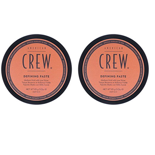 American Crew for Men Defining Paste Medium Hold Low Shine - 3.0 Ounce (Pack of 2 Jars)