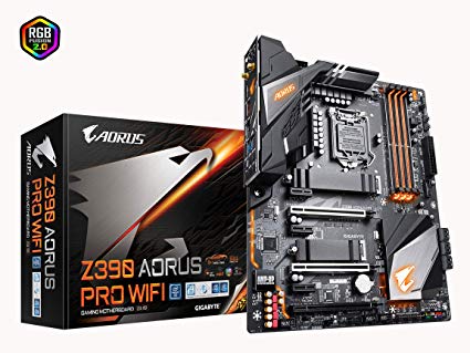 Gigabyte Z390 AORUS PRO WiFi (Intel LGA1151/Z390/ATX/2xM.2 Thermal Guard/Onboard AC Wi-Fi/RGB Fusion/Gaming Motherboard)