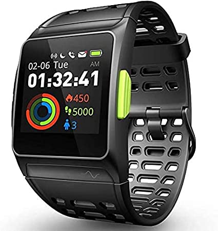 Smart Watch, Fitness Tracker with Heart Rate Monitor Built-in GPS, IP68 Waterproof, Compatible with iPhone Samsung Android Phones
