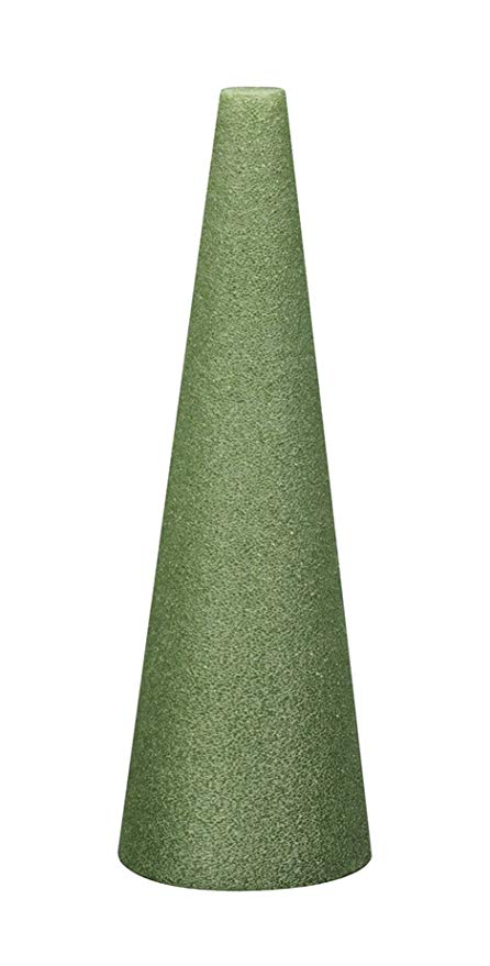 FloraCraft Styrofoam Cone 5.6 Inch x 23.8 Inch Green