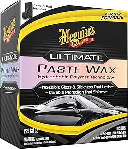 Meguiar's Ultimate Paste Wax with 1 Microfiber Towel and 1 Soft Foam Applicator Pad, Car Wax 311g - G18211C