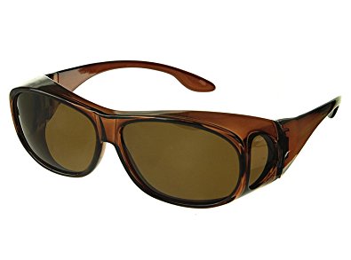 LensCovers Sunglasses Wear Over Prescription Glasses. Polarized Size Medium.